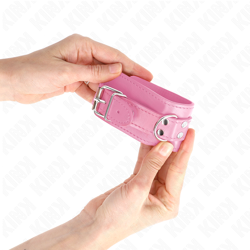 KINK - SIMPLE WRIST CUFFS PINK ADJUSTABLE 20-23 CM X 5.5 CM