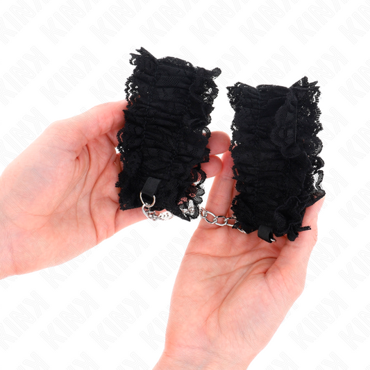 KINK - PUÑETA ELÁSTICA DE ENCAJE NEGRO