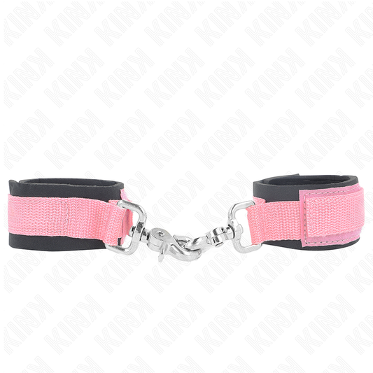 KINK - ADJUSTABLE NEOPRENE HANDCUFFS PINK ADJUSTABLE 22-34 CM