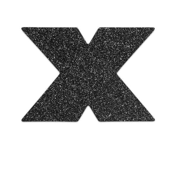BIJOUX - INDISCRETS FLASH CROSS BLACK NIPPLE COVERS