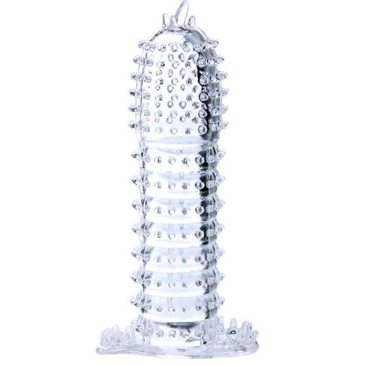 BAILE - FUNDAS PARA EL PENE CON ESTIMULADORES TRANSPARENTES 14 CM