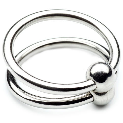 METAL DURO - ANILLO DOBLE GLACIAR, 28 MM