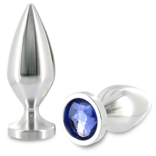 METAL DURO - PLUG ANAL ALUMINIO COLOR CRISTAL GRANDE 10,16 CM