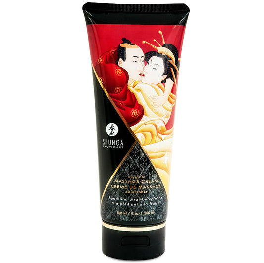 SHUNGA - STRAWBERRY CAVA MASSAGE CREAM 200 ML