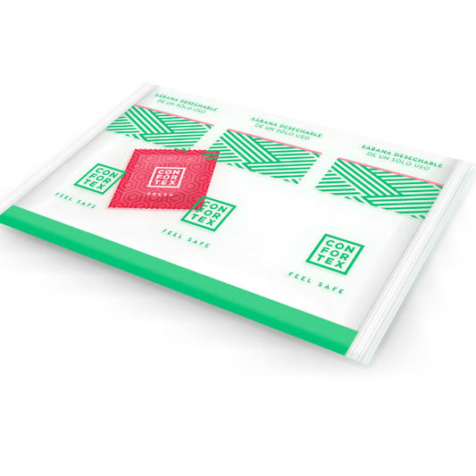 CONFORTEX - DISPOSABLE HYGIENIC SHEETS, INDIVIDUAL BAGS + STRAWBERRY CONDOM
