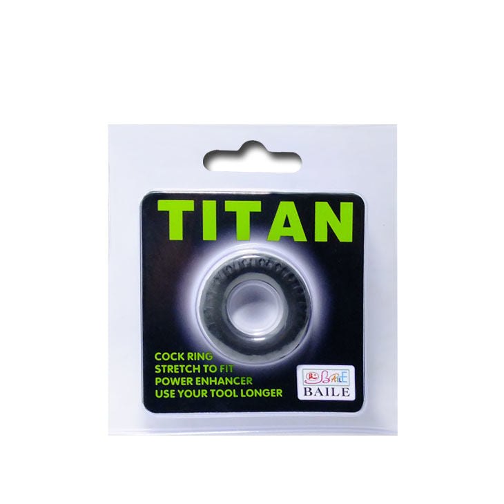 BAILE - TITANIUM COCKRING BLACK GREEN 2 CM