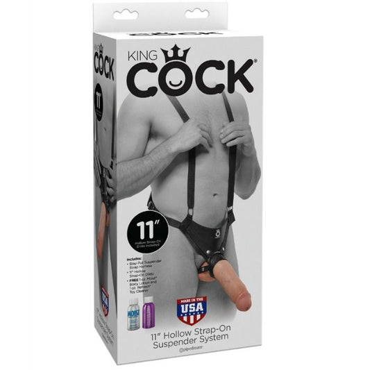 KING COCK - 28 CM HOLLOW STRAP-ON STOCKING SYSTEM MEAT