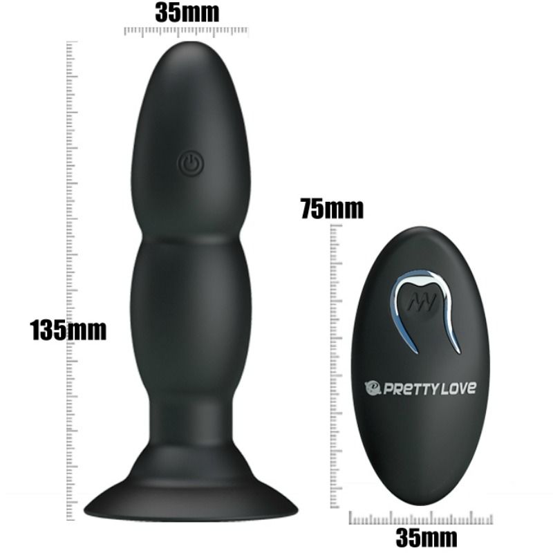 PLUG VIBRATOR UND ROTATION - MIT FERNBEDIENUNG