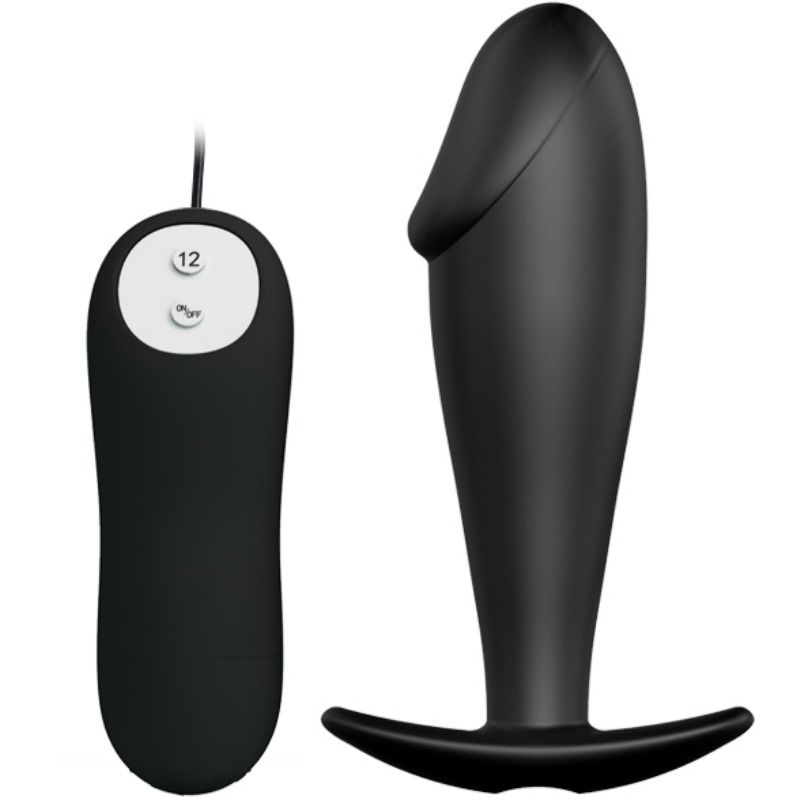 SILIKON ANAL PLUG PENIS FORM UND 12 VIBRATIONSMODI