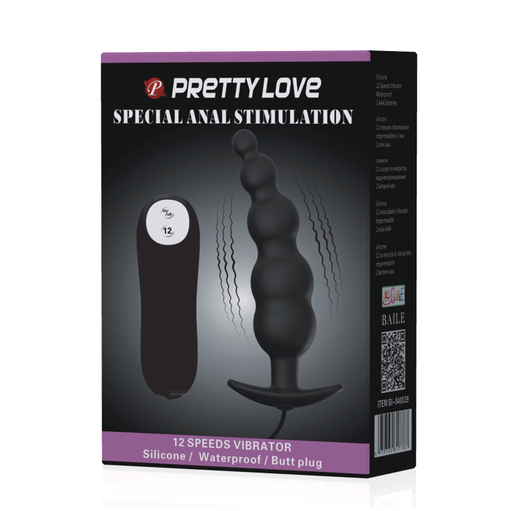 ANALPLUG AUS SILIKON EXTRA STIMULATION UND 12 VIBRATIONSMODI
