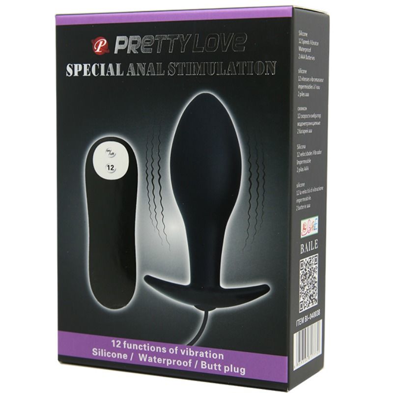 ANAL PLUG ANKERFORM SILIKON 12 VIBRATIONSMODI SCHWARZ