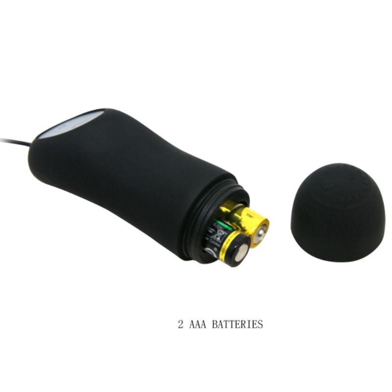 SILIKON ANALPLUG 12 VIBRATIONSMODI - SCHWARZ