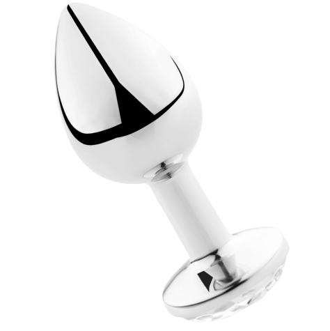 SECRETPLAY - PLUG ANAL DE ALUMINIO TRANSPARENTE, 7 CM