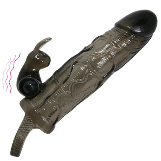 BAILE - FUNDA PARA PENE BRAVE MAN CON CONEJO NEGRO 16,5 CM