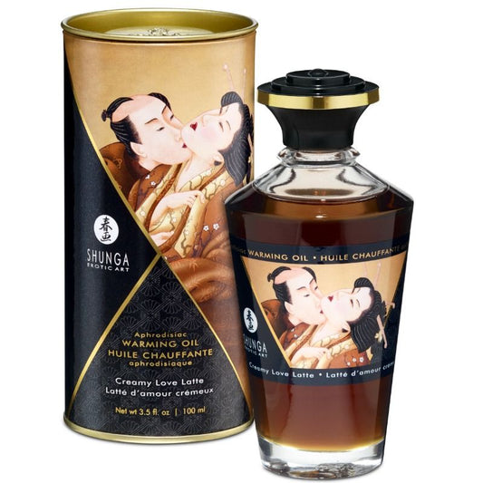 SHUNGA - CREAMY LOVE LATTE FLAVOR HEATING EFFECT MASSAGE OIL 100 ML