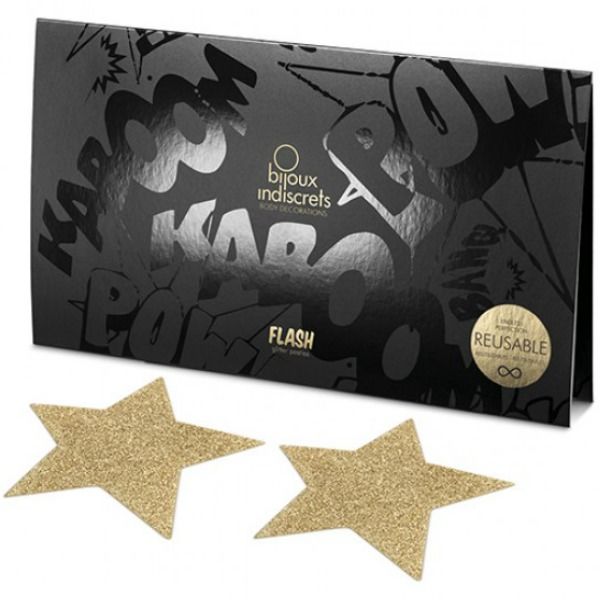 BIJOUX - INDISCRETS FLASH GOLDEN STAR NIPPELCOVER