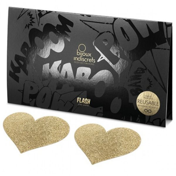BIJOUX - INDISCRETS FLASH GOLDEN HEART NIPPELCOVER