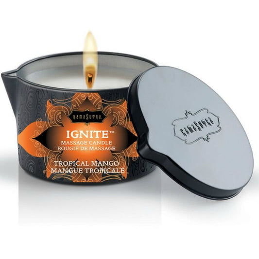 KAMASUTRA - VELA DE MASAJE CON MANGO TROPICAL 170 GR