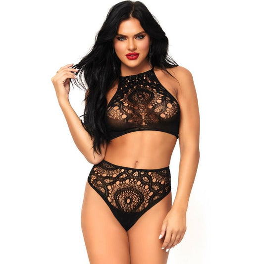 LEG AVENUE - CONJUNTO DE 2 PIEZAS TOP Y BRAGUITAS M/L