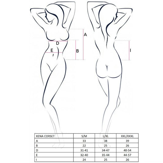 PASIÓN - MUJER XENA CORSÉ TALLA S/M