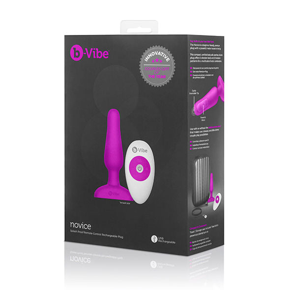 B-VIBE - PLUG ANAL PARA NOVATOS CON CONTROL REMOTO FUCSIA