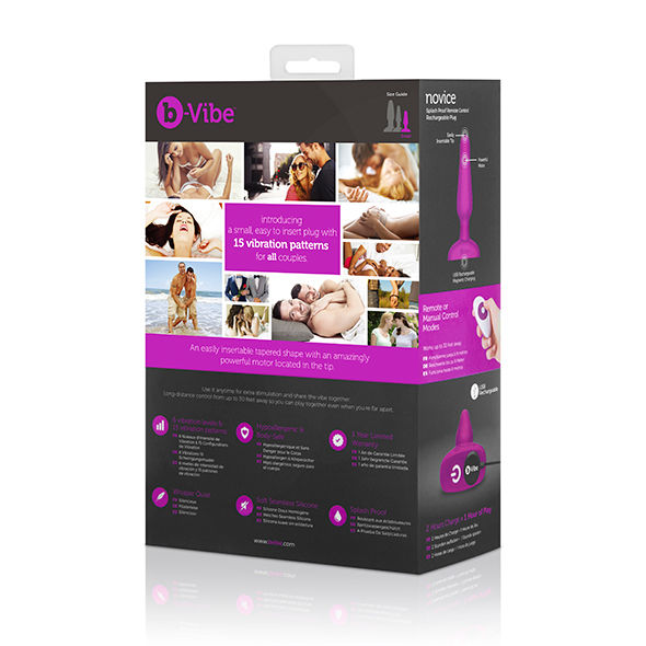 B-VIBE - PLUG ANAL PARA NOVATOS CON CONTROL REMOTO FUCSIA