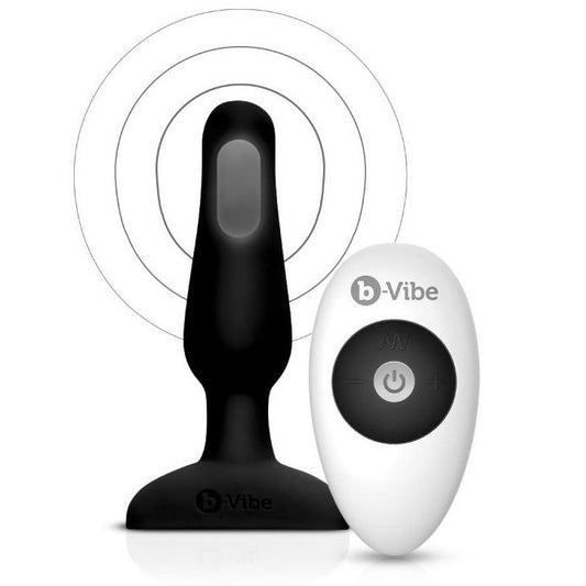 B-VIBE - PLUG ANAL PARA NOVATOS CON CONTROL REMOTO NEGRO