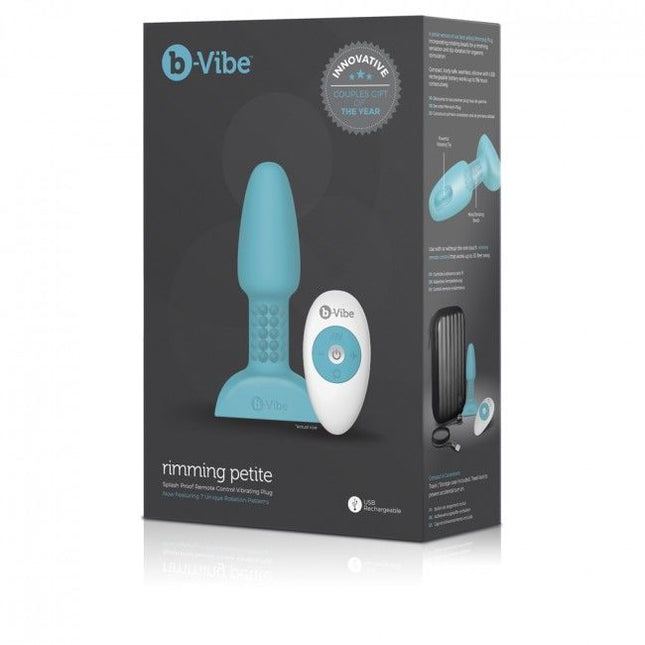 RIMMING ANAL PLUG WITH REMOTE CONTROL, PETITE TEAL