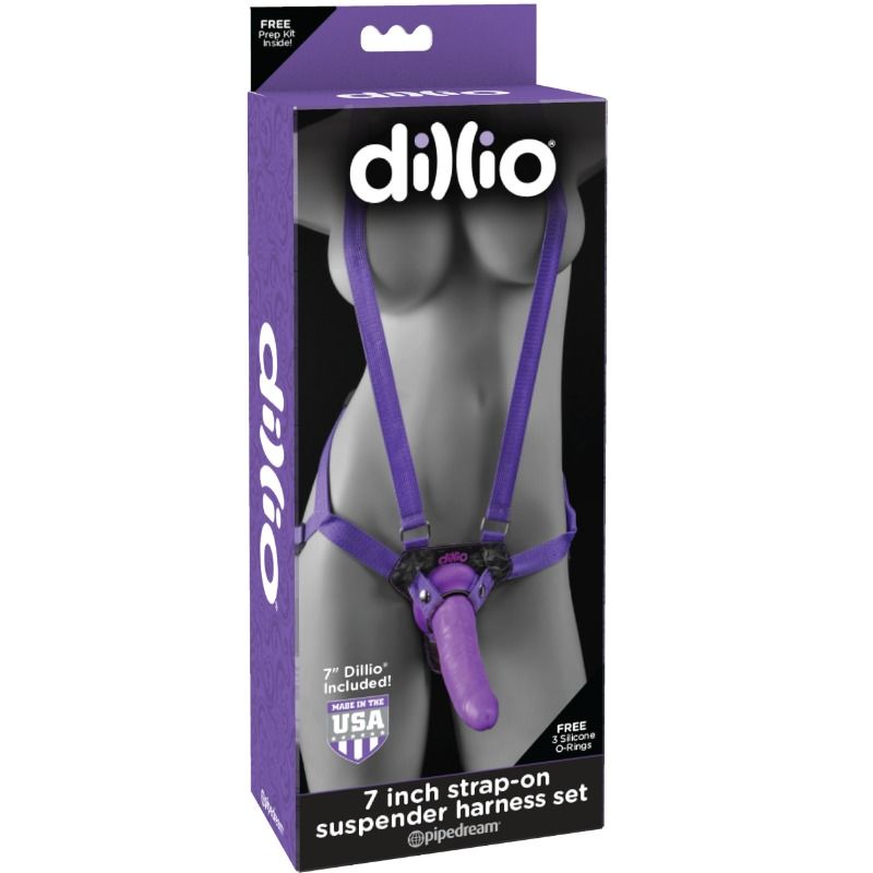 DILLIO - 7 ZOLL STRAP-ON SUSPENDER HARNESS SET