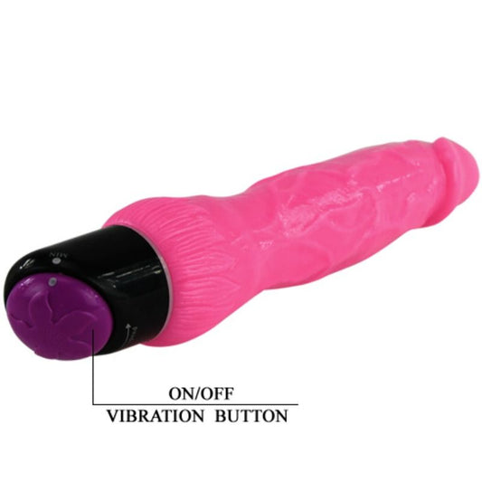 BAILE - VIBRADOR REALISTA SEXUAL COLORIDO ROSA 24 CM