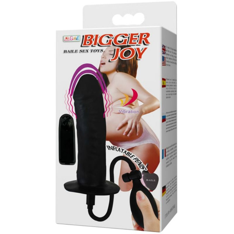 GRÖSSERER JOY AUFBLASBARER PENIS - MIT VIBRATION 16 CM