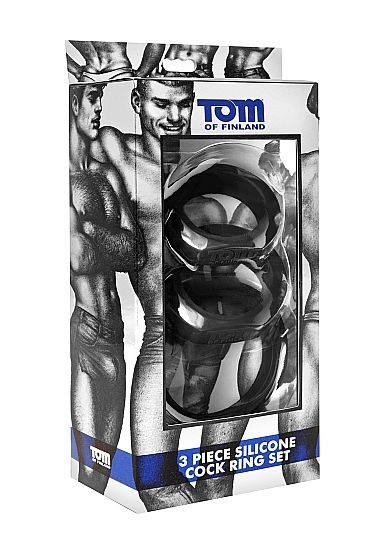 TOM OF FINLAND - 3-PIECE SILICONE COCK RING SET