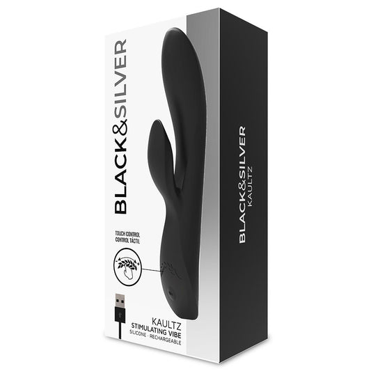 VIBRADOR DE CONTROL TÁCTIL KAULTZ NEGRO Y PLATA
