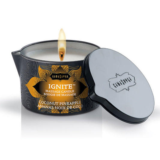 KAMASUTRA - COCONUT-PINEAPPLE MASSAGE CANDLE 170GR