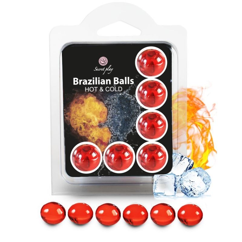 SECRETPLAY - SET DE 6 BOLAS BRASILEÑAS EFECTO FRÍO Y CALOR