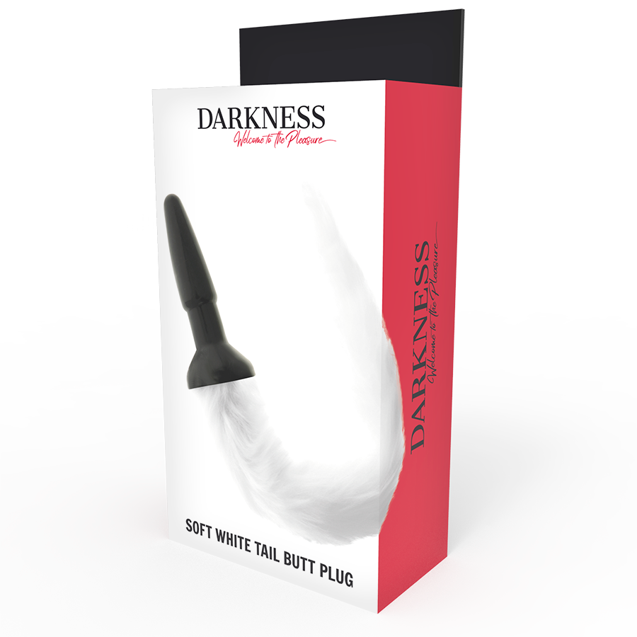 DARKNESS - PLUG ANAL DE SILICONA con cola blanca