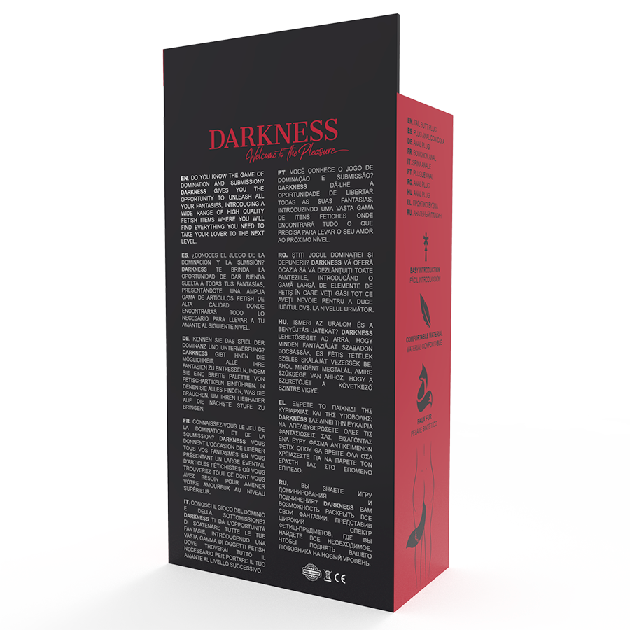 DARKNESS - PLUG ANAL DE SILICONA con cola blanca