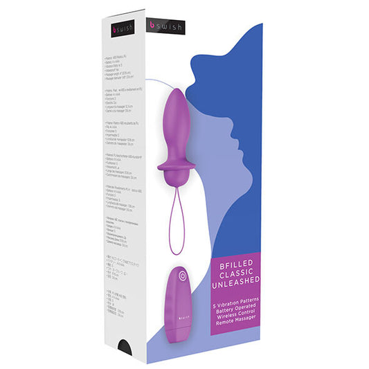 BFILLED CLASSIC VIBRATION PLUG - WITH REMOTE CONTROL
