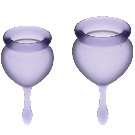 SATISFYER - COPA MENSTRUAL FEEL GOOD AZUL OSCURO 15 + 20 ML