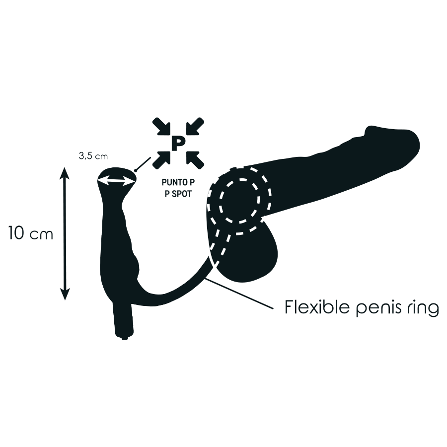 VIBRATOR PROST TICO - 10 CM