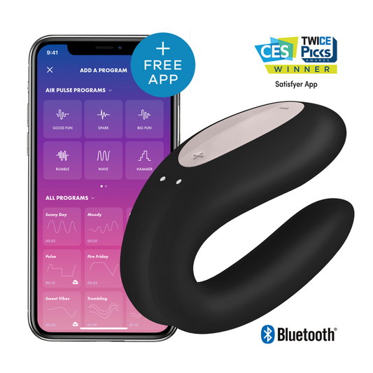 SATISFYER - DOBLE JOY CON APP NEGRO