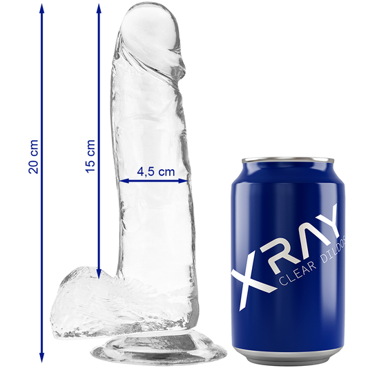 X RAY - PENE TRANSPARENTE CON BOLAS 20 CM -O- 4.5 CM