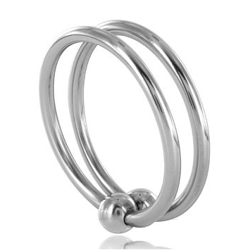 METAL DURO - ANILLO DOBLE GLACIAR, 28 MM