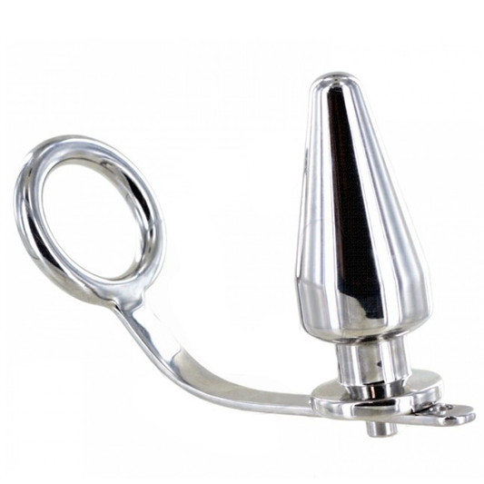 ANILLO DE ACERO DURO CON TAPÓN ANAL, 45X50 MM