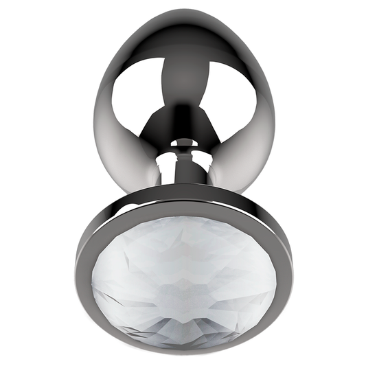 COQUETTE CHIC DESIRE - PLUG ANAL METAL COLOR TRANSPARENTE TALLA M 3.5 X 8 CM