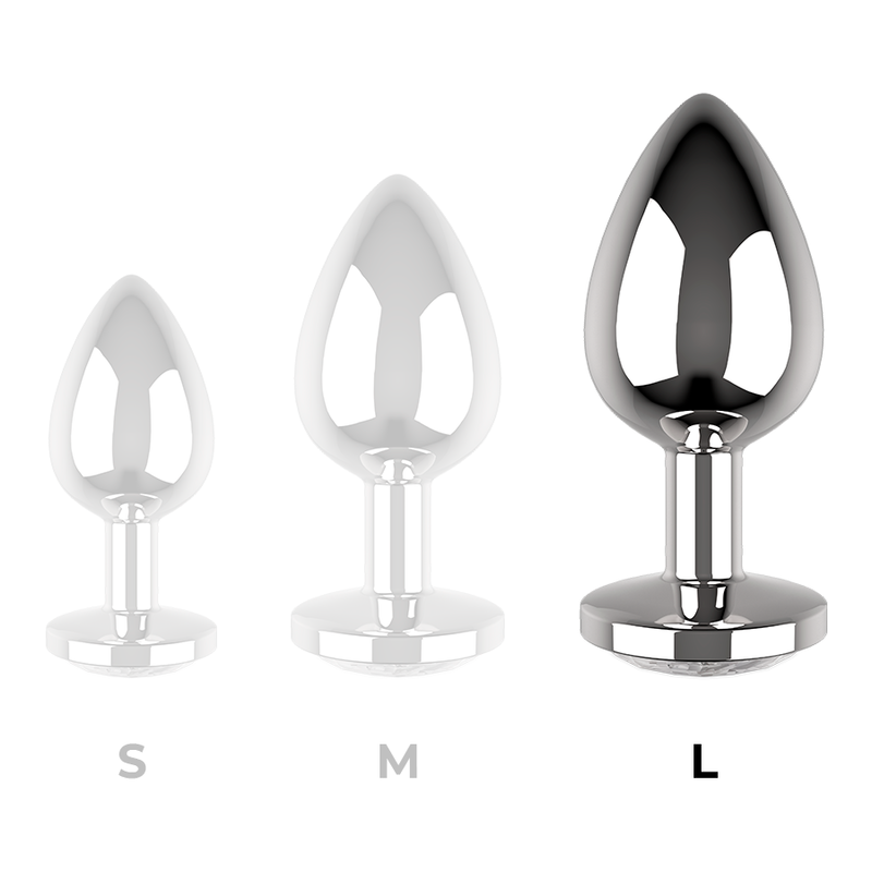 COQUETTE CHIC DESIRE - PLUG ANAL METAL COLOR BLANCO TALLA L 4 X 9 CM