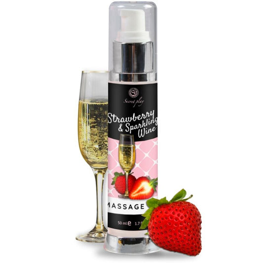 SECRETPLAY - STRAWBERRY AND CHAMPAGNE MASSAGE OIL 50 ML