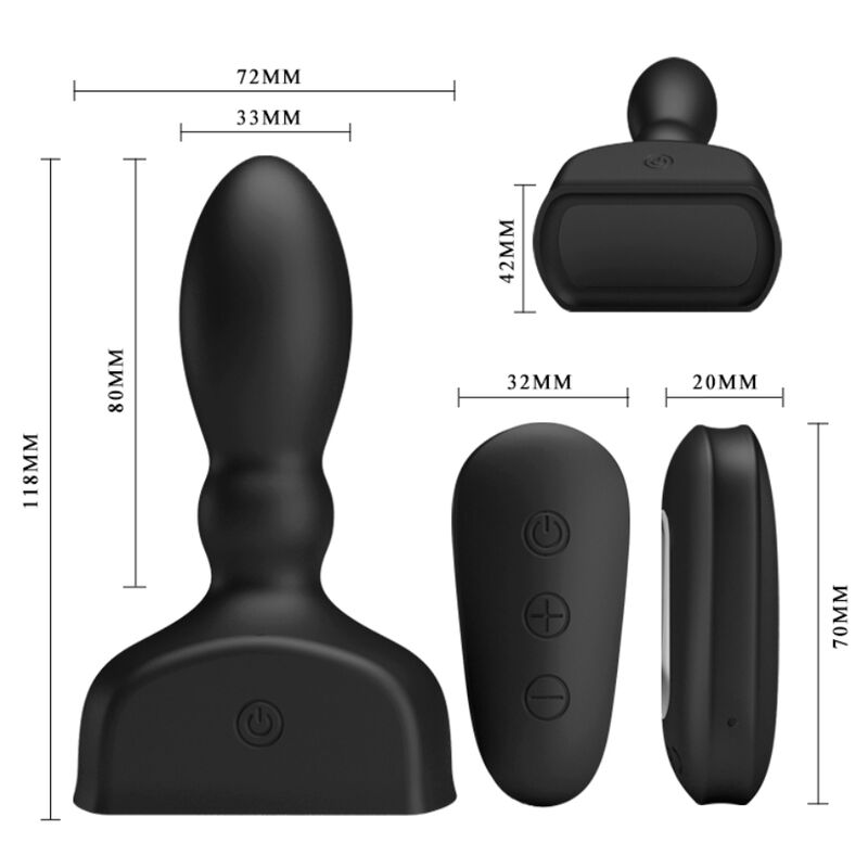 MR PLAY - AUFBLASBARER ANALSTECKER MIT FERNBEDIENUNG