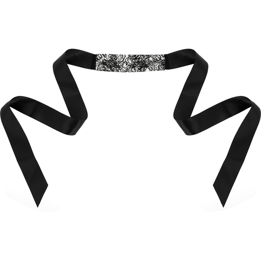 COQUETTE CHIC DESIRE - BLACK LACE MASK WITH RIBBON
