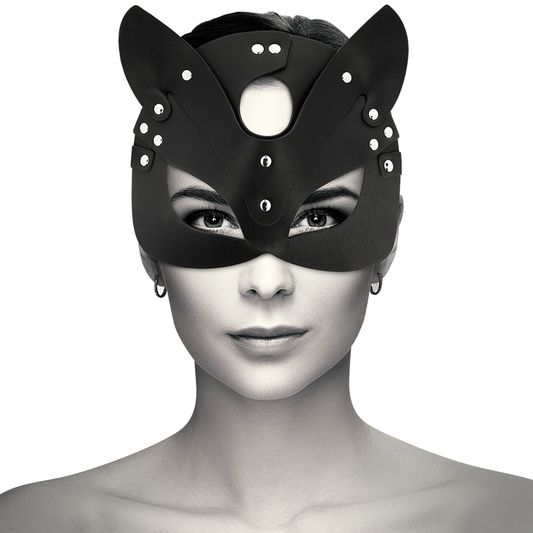 COQUETTE CHIC DESIRE - MASCARILLA DE CUERO VEGANO CON OREJAS DE GATO